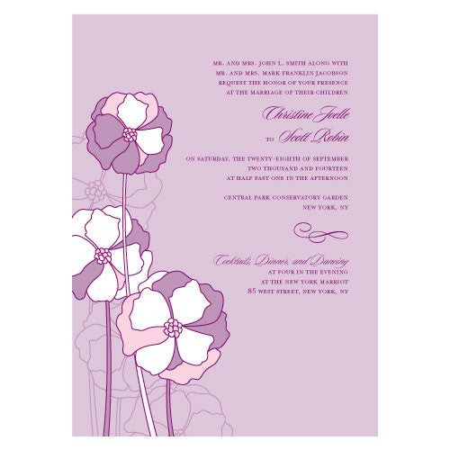 Pinwheel Poppy Invitation