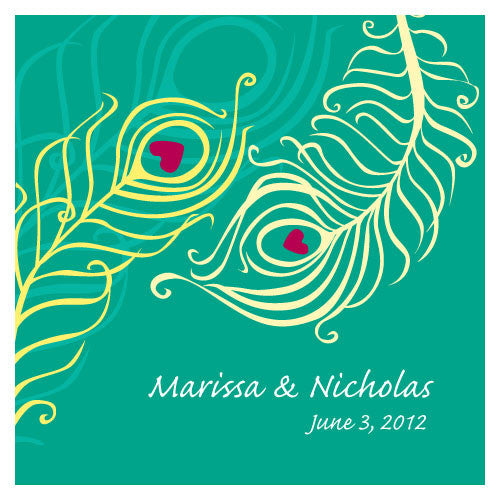 Perfect Peacock Square Tag