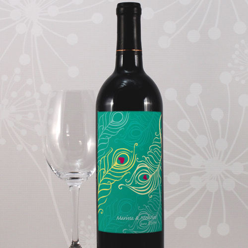 Perfect Peacock Wine Label