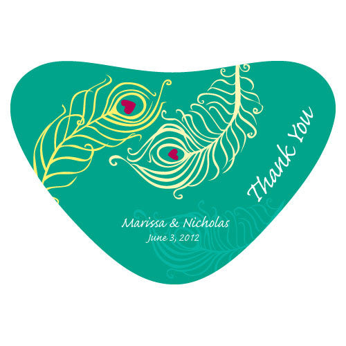 Perfect Peacock Heart Container Sticker