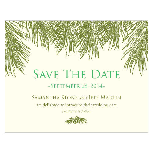 Evergreen Save The Date Card