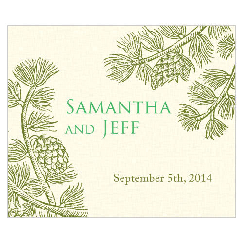 Evergreen Rectangular Label