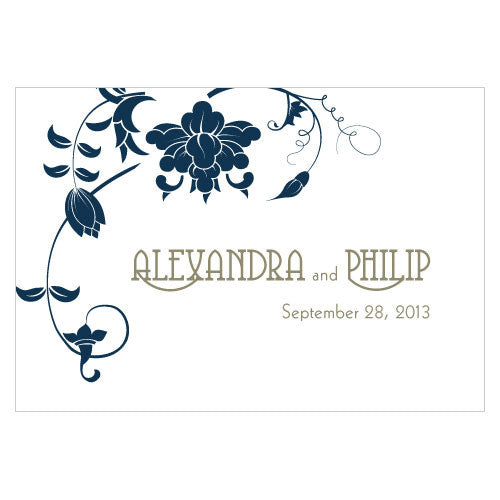 Floral Orchestra Large Rectangular Tag
