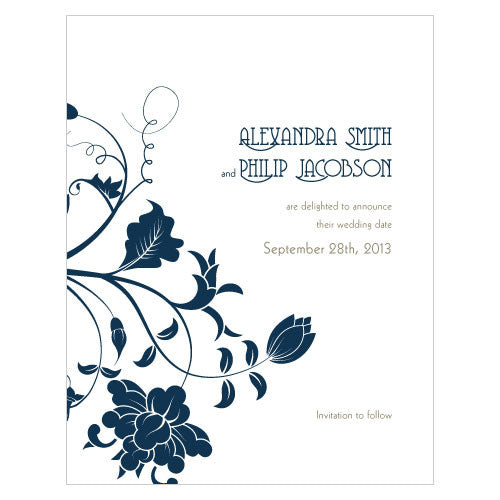 Floral Orchestra Save The Date Card