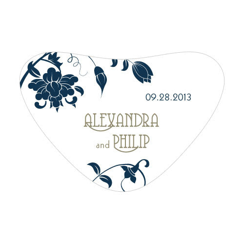 Floral Orchestra Heart Container Sticker