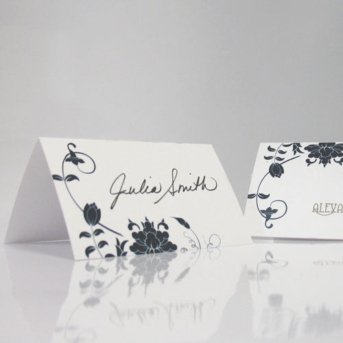 Floral Orchestra Place Card With Fold