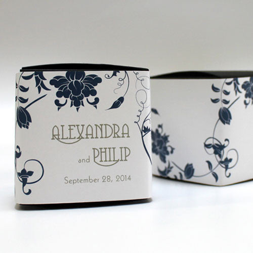 Floral Orchestra Cube Favor Box Wrap