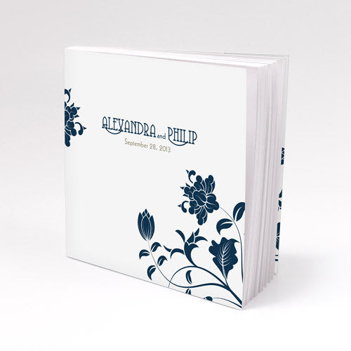Notepad Favor with Personalized Floral Orchestra Cover