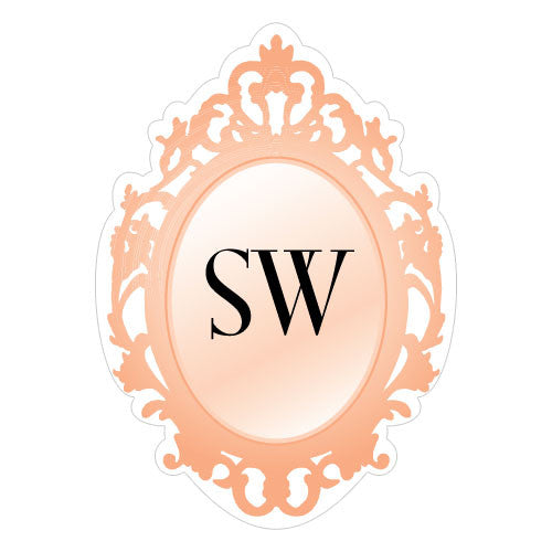 Monogram Mirror Frame Sticker