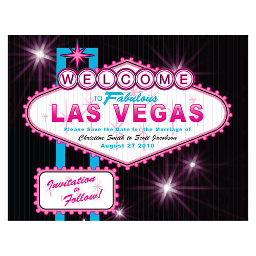 Las Vegas Save The Date Card