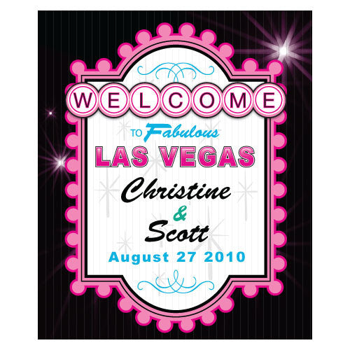 Las Vegas Rectangular Label