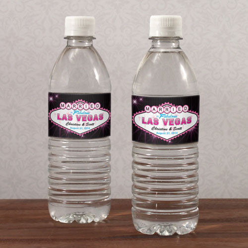 Las Vegas Water Bottle Label