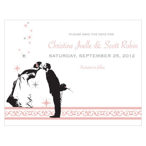 Vintage Hollywood Save The Date Card