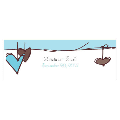 Heart Strings Small Rectangular Tag