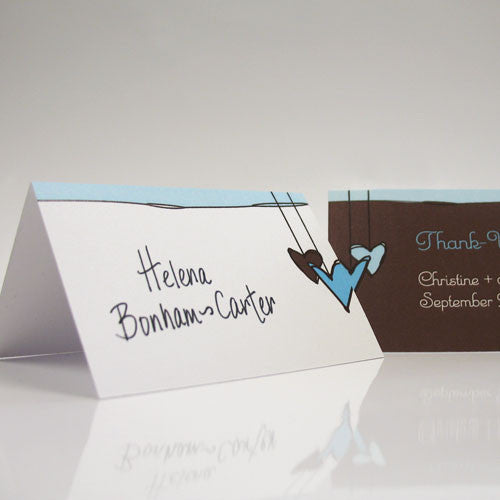 Heart Strings Place Card With Fold