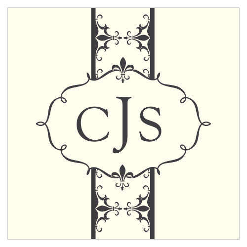 Fleur De Lis Square Tag