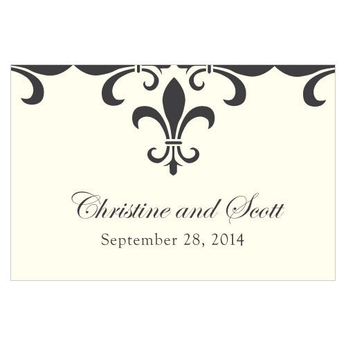 Fleur De Lis Large Rectangular Tag