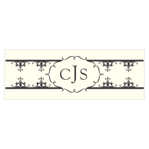 Fleur De Lis Small Rectangular Tag