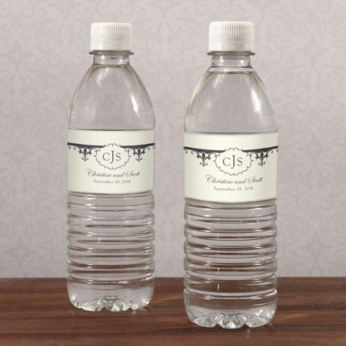 Fleur De Lis Water Bottle Label
