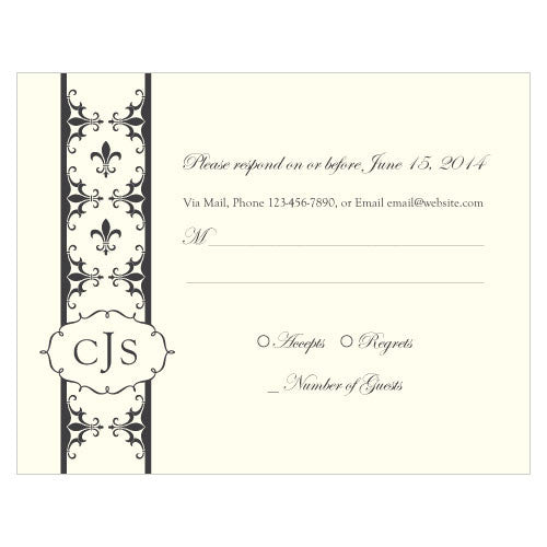 Fleur De Lis RSVP