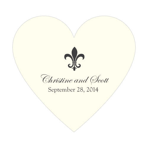 Fleur De Lis Heart Sticker
