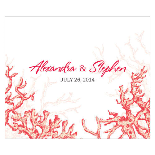 Reef Coral Rectangular Label