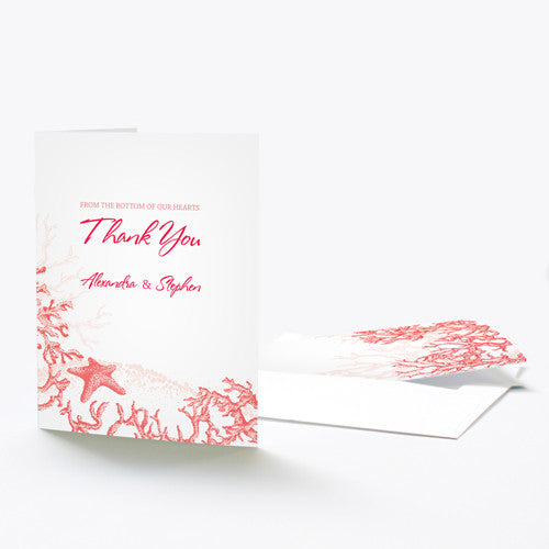 Reef Coral Thank You Card