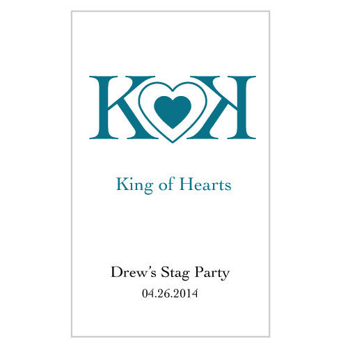 King Of Hearts  Rectangular Playing Card Sticker Metallic