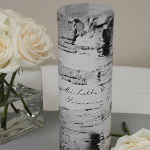 Birch Bark Vellum Luminary Wrap with sticker B