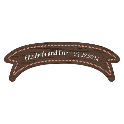 Wood Banner Love Bird Coaster Personalized Sticker