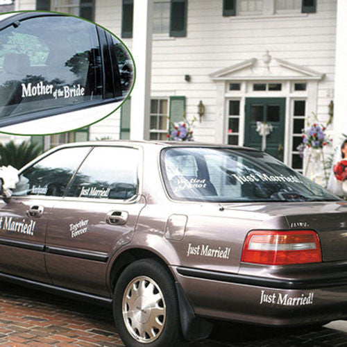 Window Clings - Bridal Party Pewter Grey