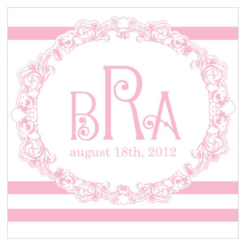 Rococo Monogram Square Tag