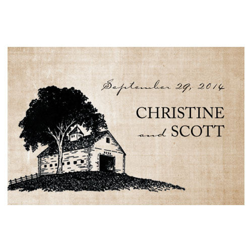 Rustic Country Large Rectangular Tag B