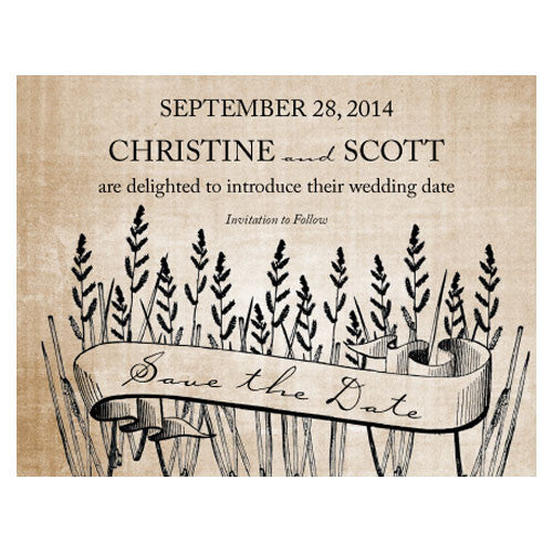 Rustic Country Save The Date Card B