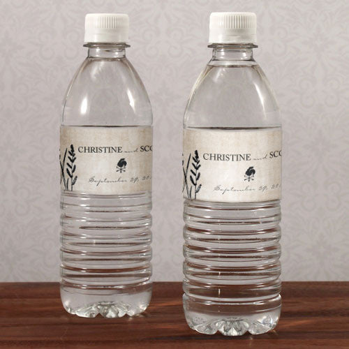 Rustic Country Water Bottle Label B