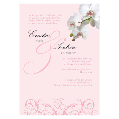 Classic Orchid Invitation