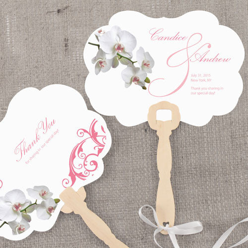 Classic Orchid Personalized Hand Fan