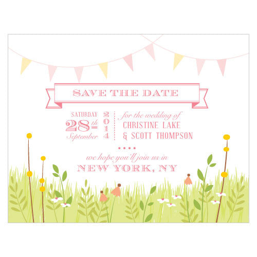 Homespun Charm Save The Date Card