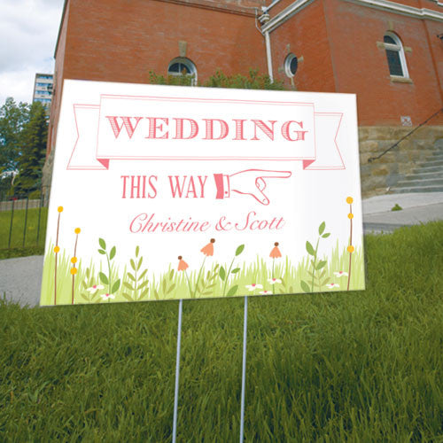 Homespun Charm Wedding Directional Sign