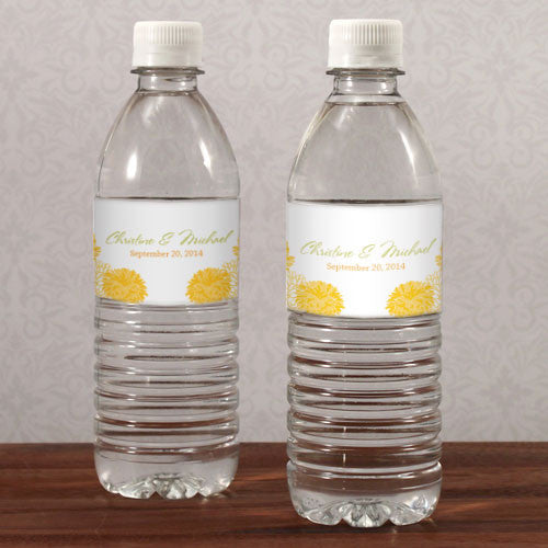 Zinnia Bloom Water Bottle Label