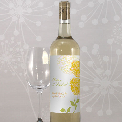 Zinnia Bloom Wine Label