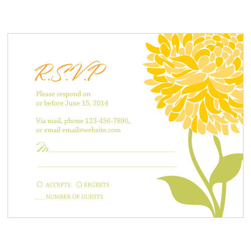 Zinnia Bloom RSVP