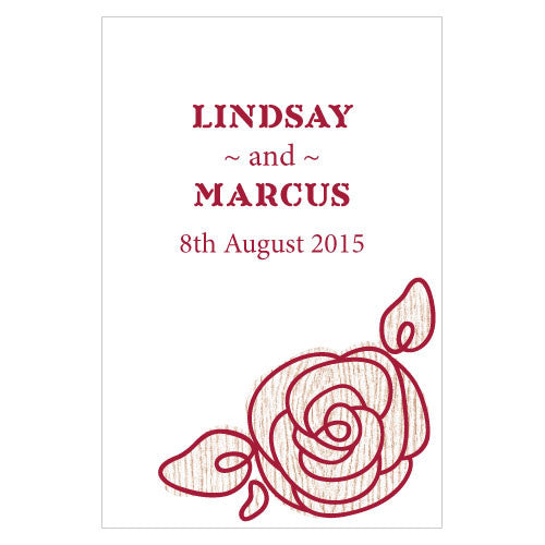 Rose Large Rectangular Tag