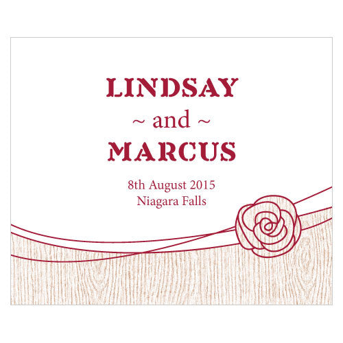 Rose Rectangular Label