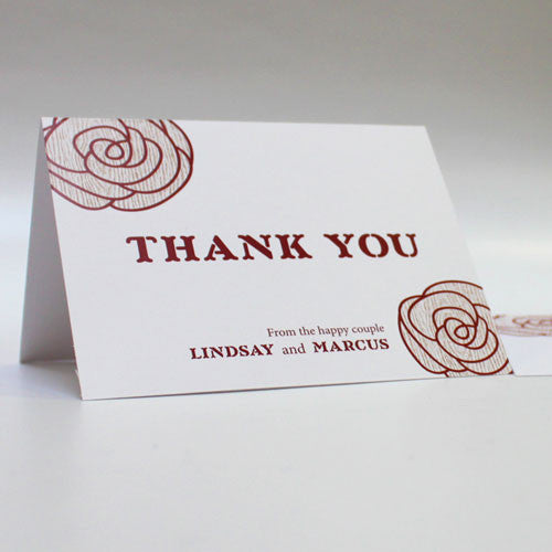 Rose Thank You Card