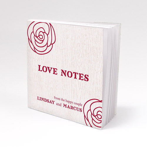 Notepad Favor with Personalized Rose Cover