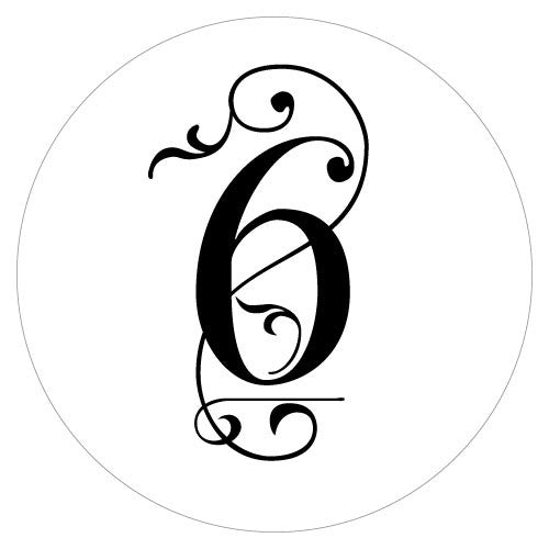 Classic Deco Die-cut Printed Number Cling Numbers