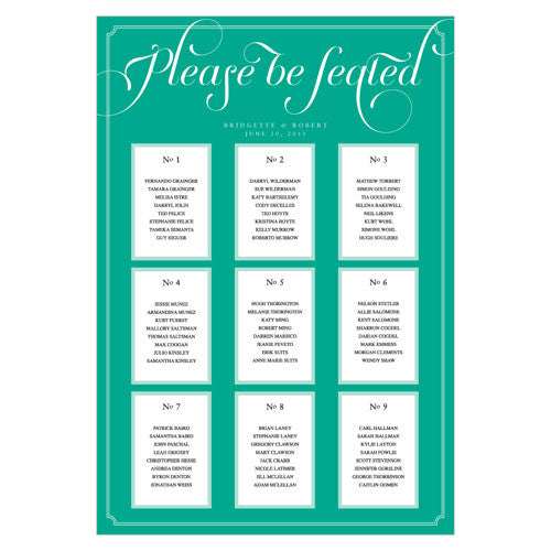 Personalized Seating Chart Kit with Expressions Design