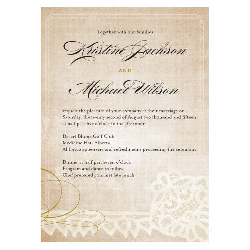 Vintage Lace Invitation