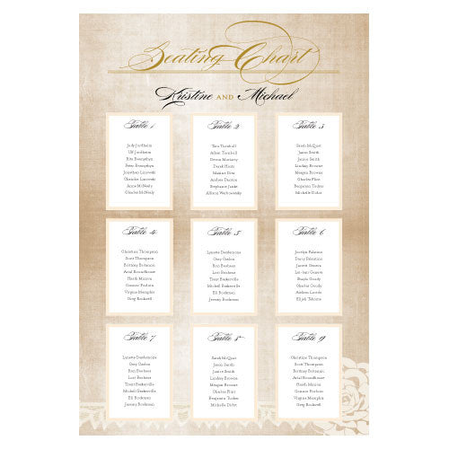 Vintage Lace Seating Chart